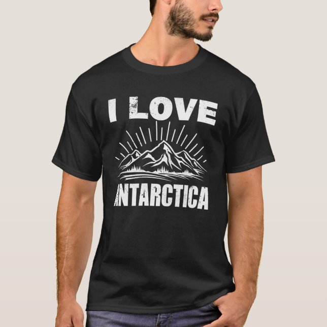 I Love Antarctica Iceberg Explorers T-Shirt (Front)