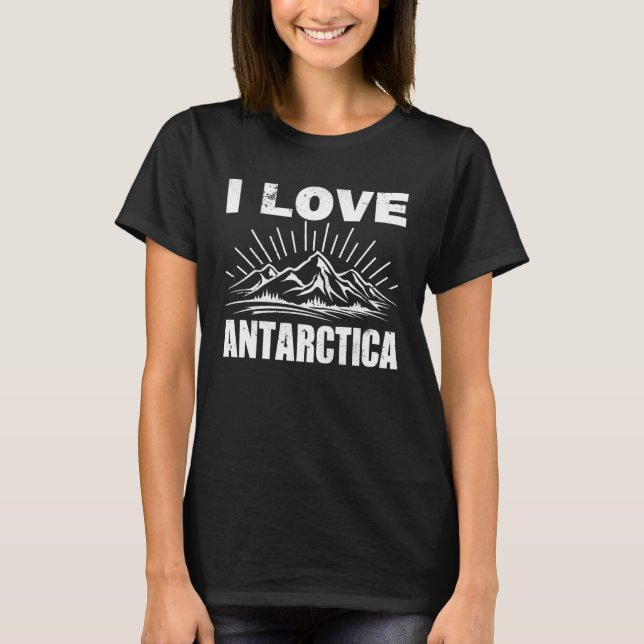 I Love Antarctica Iceberg Explorers T-Shirt (Front)