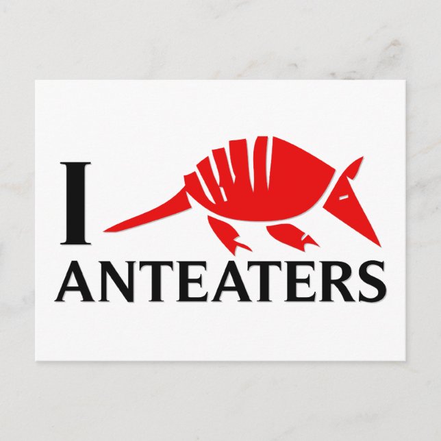 I Love Anteaters Postcard (Front)