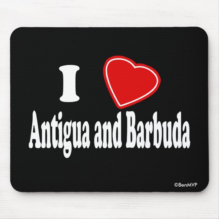 I Love Antigua and Barbuda Mousepad
