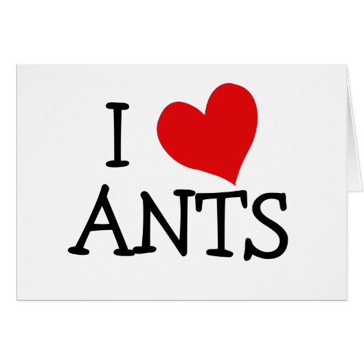 I Love Ants Cards (Front Horizontal)