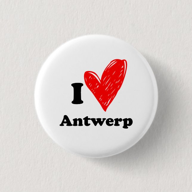 I love Antwerp Button (Front)