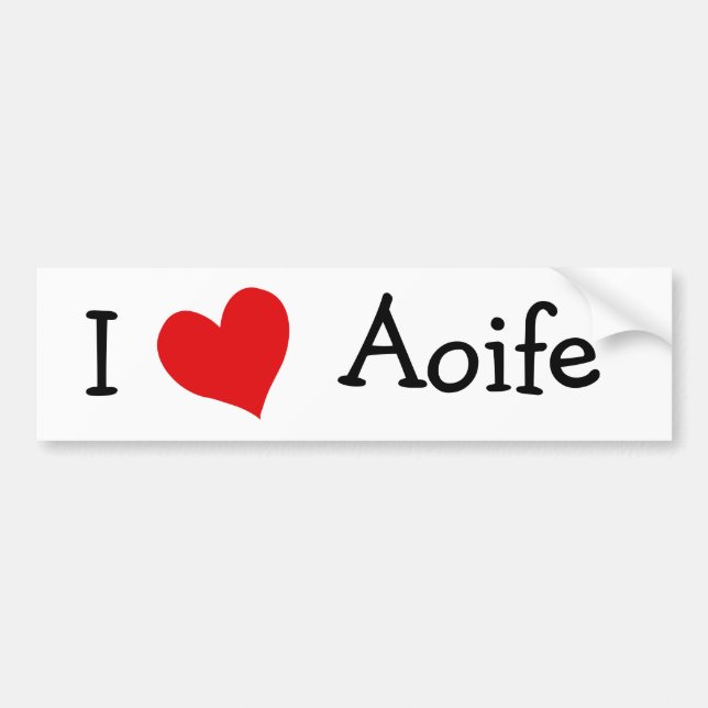 I Love Aoife Bumper Sticker (Front)