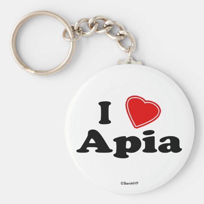 I Love Apia Keychain