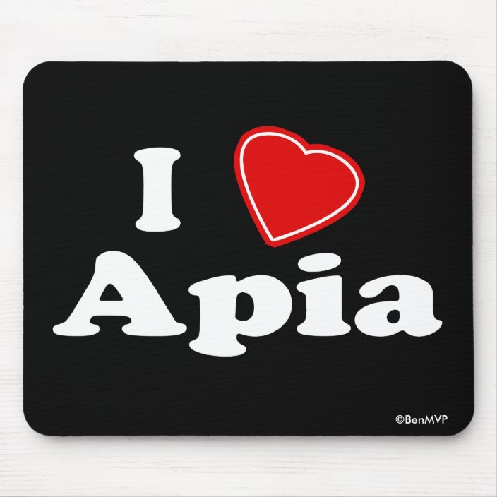 I Love Apia Mouse Pad