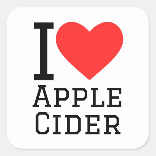 I love apple cider square sticker