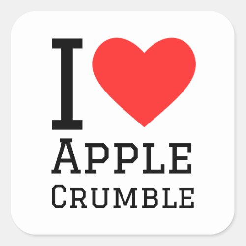 I love apple crumble square sticker