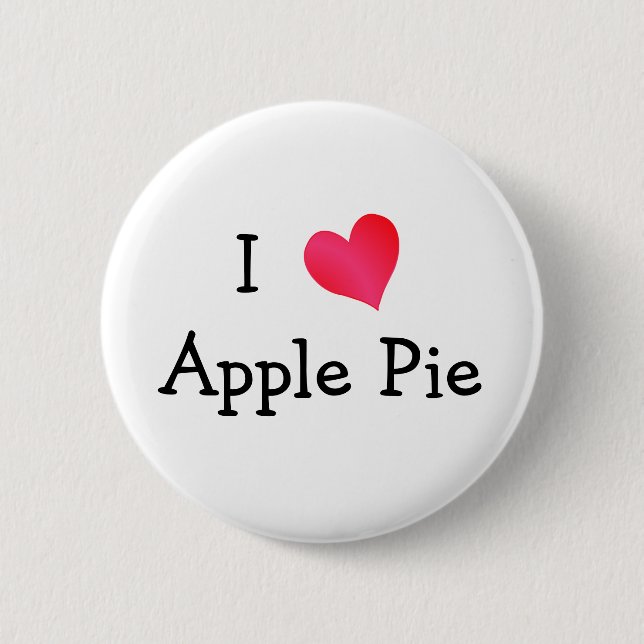 I Love Apple Pie Button (Front)
