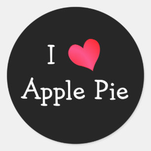 I Love Apple Pie Classic Round Sticker