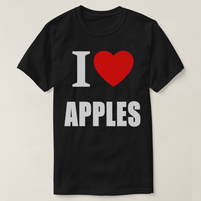 I Love Apples For Men Women And Students Vegetaria T-Shirt (Design Front)