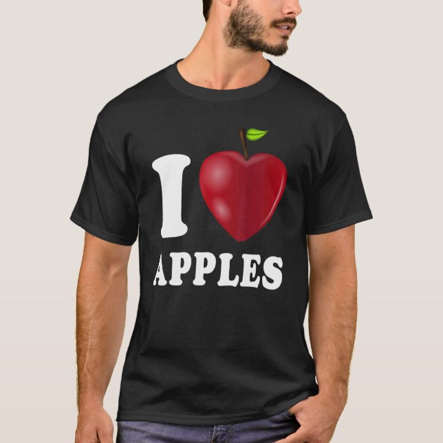 I Love Apples T-Shirt (Front)