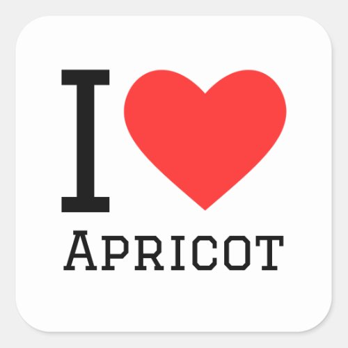 I love apricot square sticker