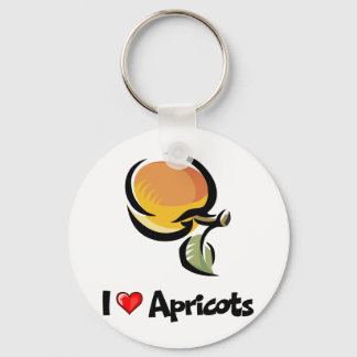 I Love Apricots Keychain