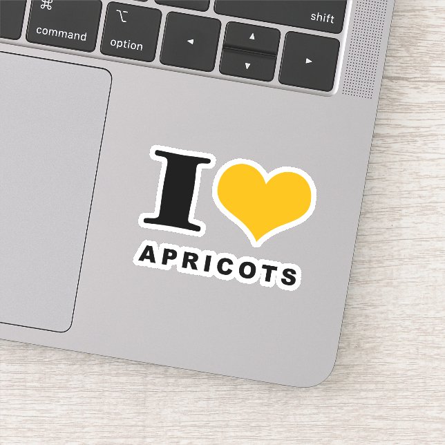 I love apricots sticker (Detail)