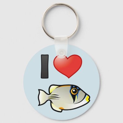 I Love Arabian Picassofish Keychain