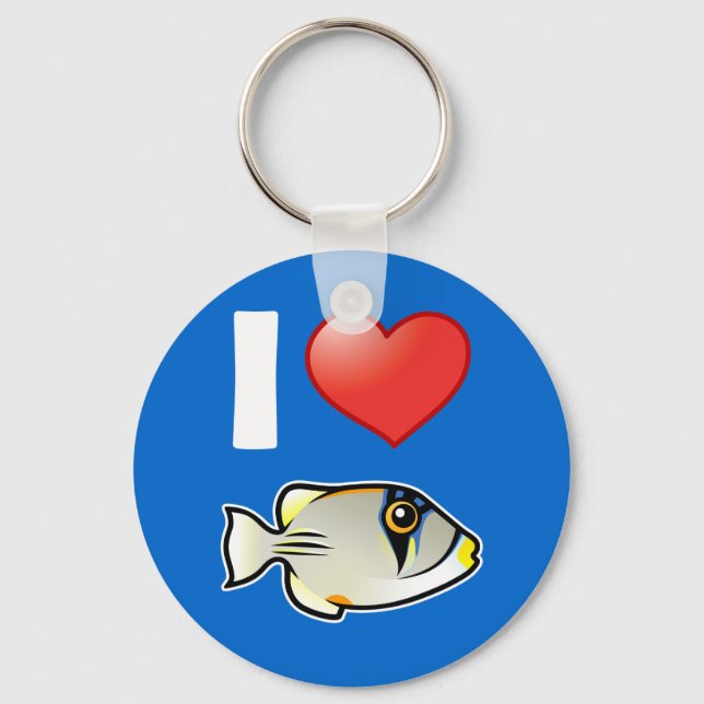 I Love Arabian Picassofish Keychain (Front)