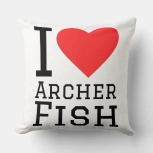 I love archer fish throw pillow
