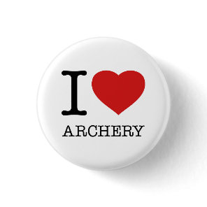 I LOVE ARCHERY BUTTON