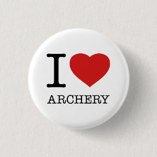 I LOVE ARCHERY BUTTON
