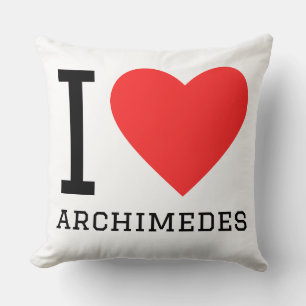 I love archimedes throw pillow