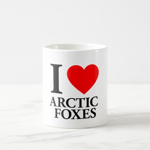 I Love Arctic Foxes Coffee Mug