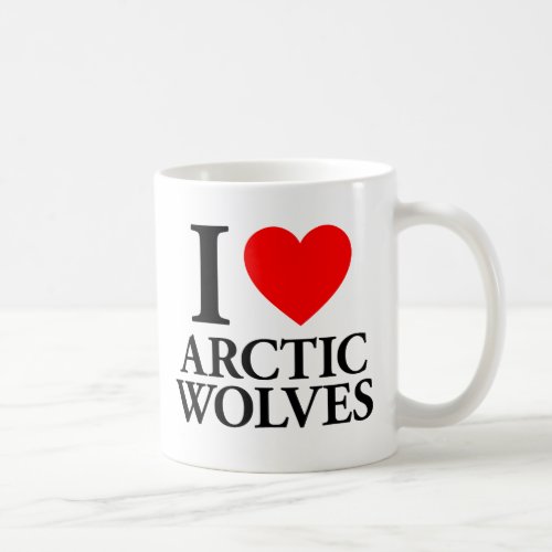 I Love Arctic Wolves Coffee Mug