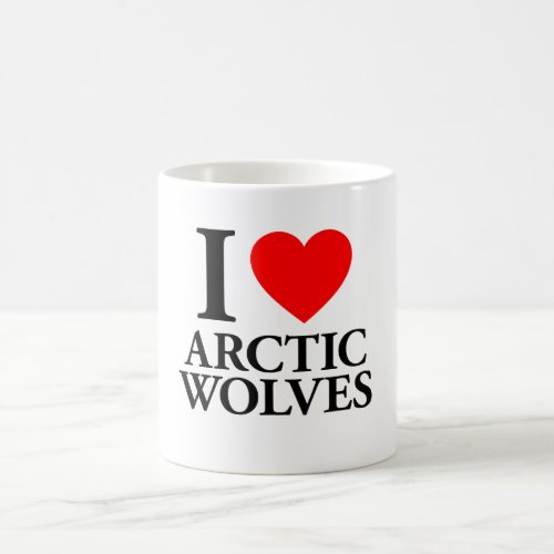 I Love Arctic Wolves Coffee Mug