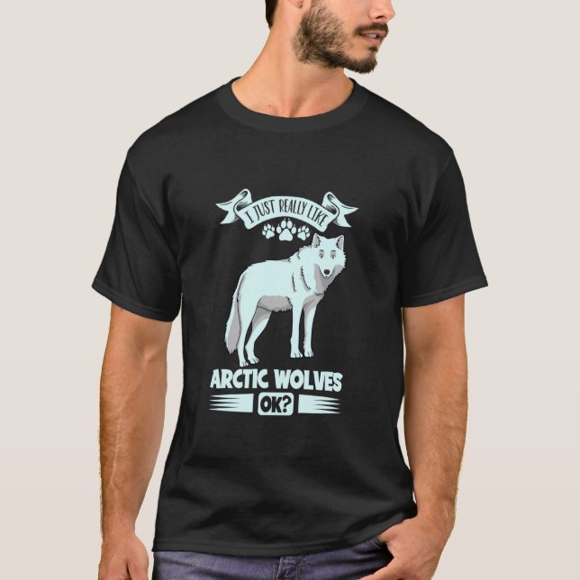 I Love Arctic Wolves T-Shirt (Front)