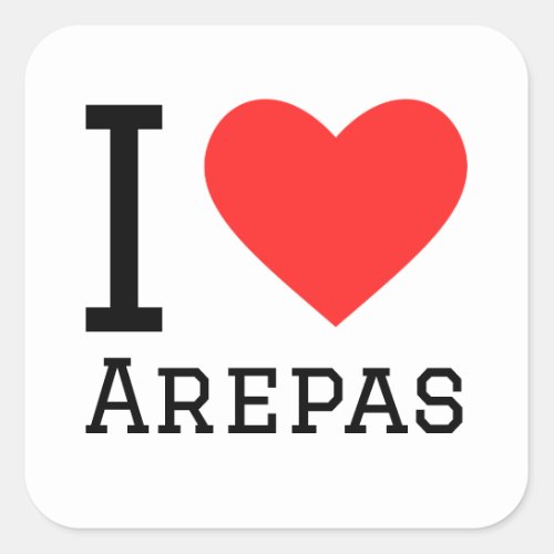 I love arepas square sticker