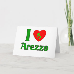 I Love Arezzo Italy Holiday Card