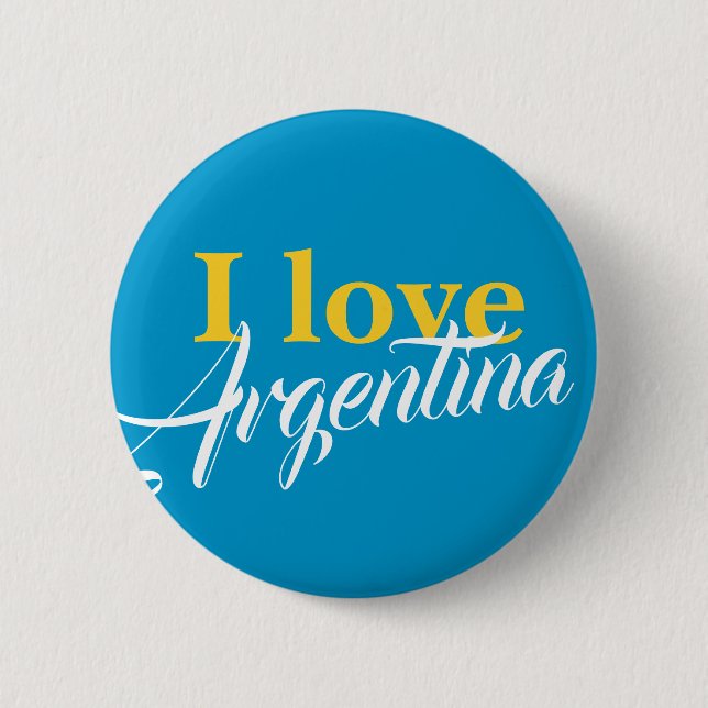 I love Argentina Button (Front)