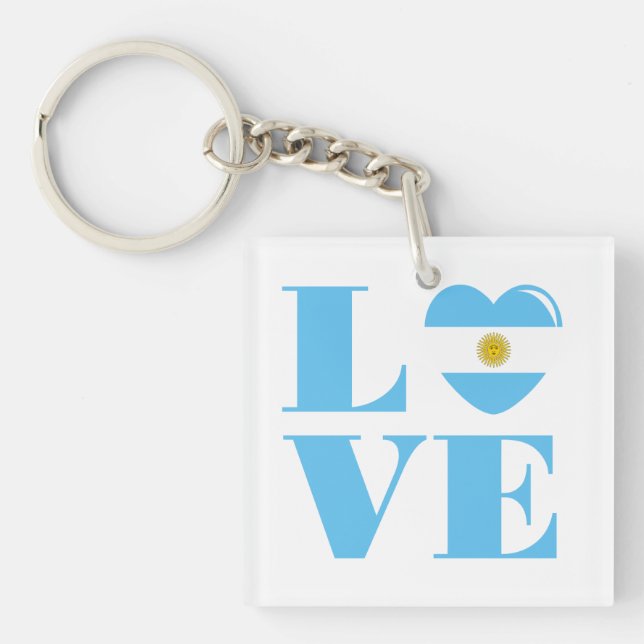 I love Argentina Keychain (Front)