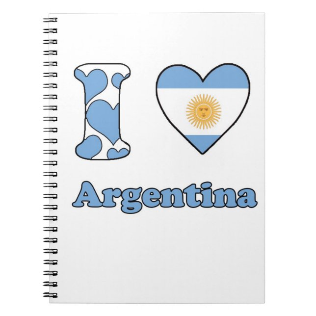 I love Argentina Notebook (Front)