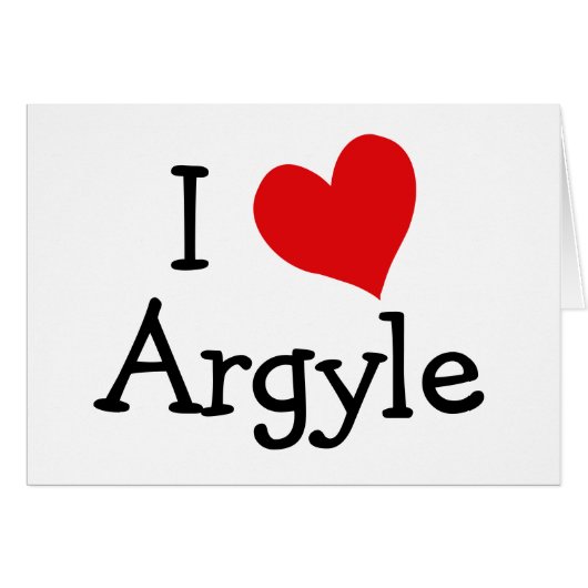 I Love Argyle Cards (Front Horizontal)