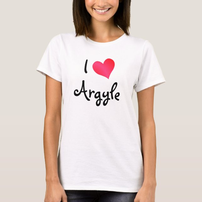 I Love Argyle T-Shirt (Front)