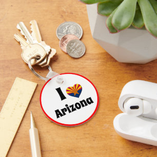 I love Arizona & Arizona Heart - travel / sports Keychain