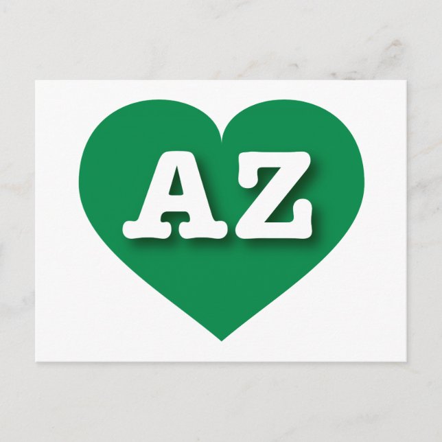 I love Arizona - AZ green heart Postcard (Front)