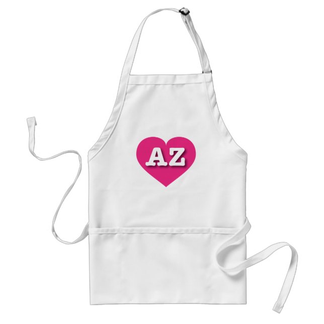 I love Arizona - AZ hot pink heart Adult Apron (Front)