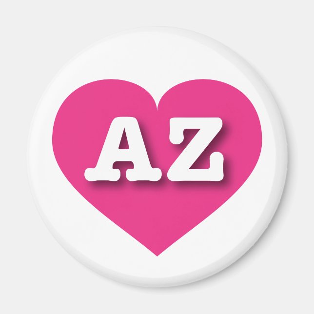 I love Arizona - AZ hot pink heart Magnet (Front)