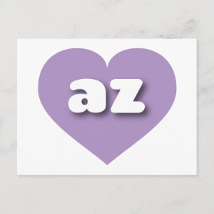 I love Arizona - az lavender heart  Postcard