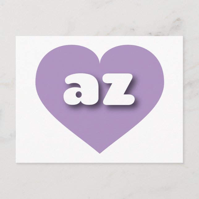 I love Arizona - az lavender heart  Postcard (Front)