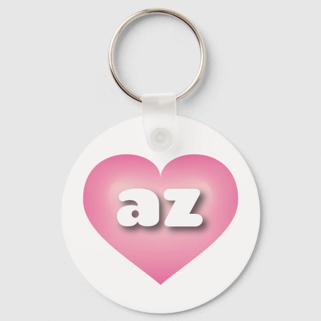 I love Arizona - az pink fade heart Keychain (Front)