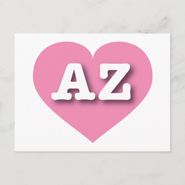I love Arizona - AZ pink heart Postcard (Front)