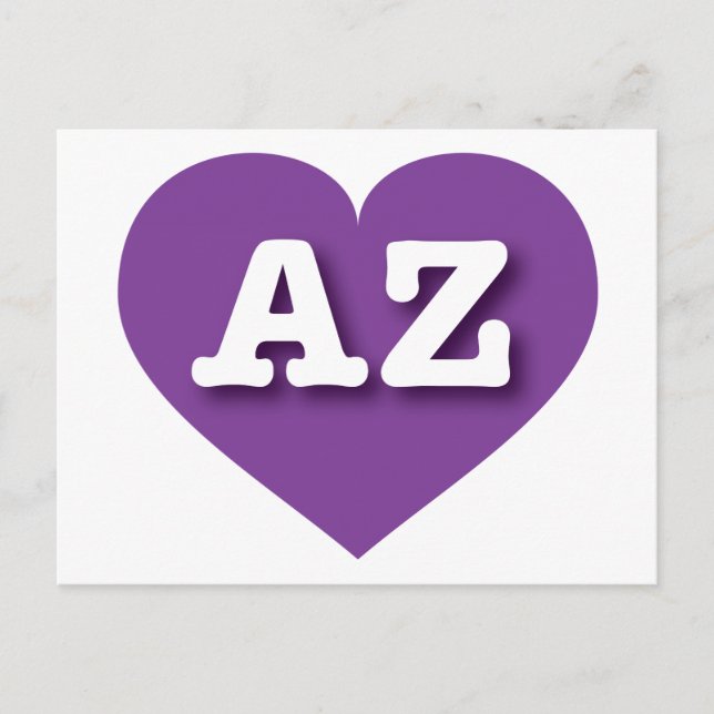 I love Arizona - AZ purple heart Postcard (Front)