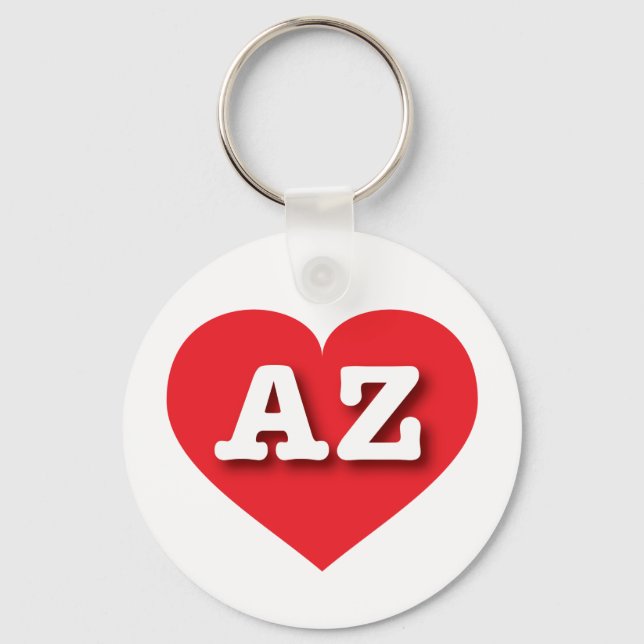 I love Arizona - AZ red heart Keychain (Front)