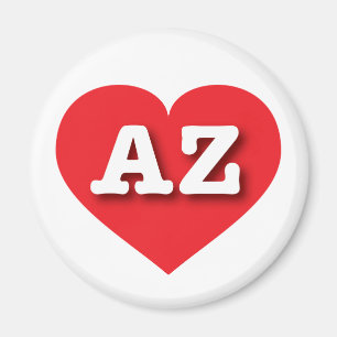 I love Arizona - AZ red heart Magnet