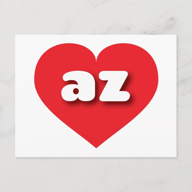 I love Arizona - az red heart  Postcard (Front)