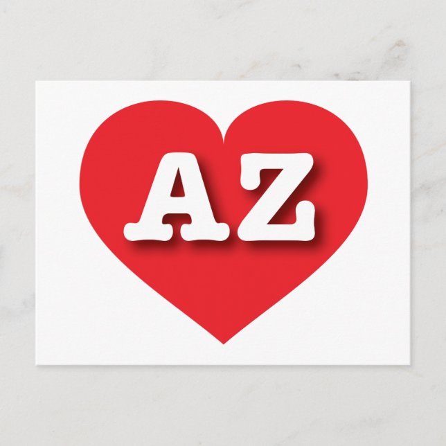 I love Arizona - AZ red heart Postcard (Front)