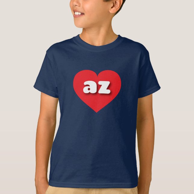 I love Arizona - az red heart  T-Shirt (Front)