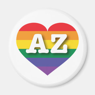 I Love Arizona Rainbow Heart Magnet